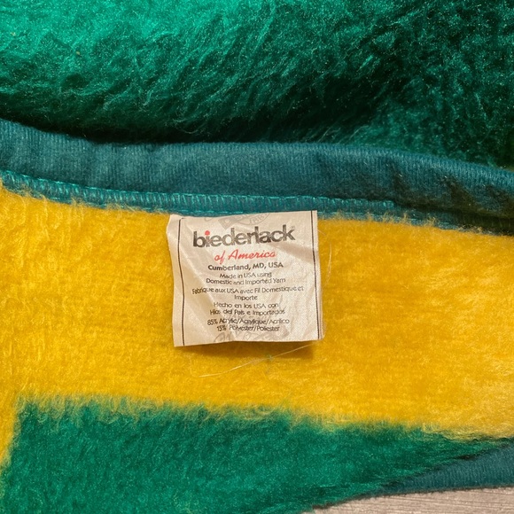 Vintage John Deere Tractor Biederlack 48x54 Fleece Blanket USA Throw - Picture 5 of 5